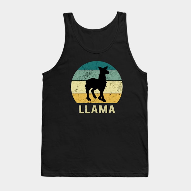 Llama At Sunset A Gift For Llama Lovers Tank Top by MerchAndrey